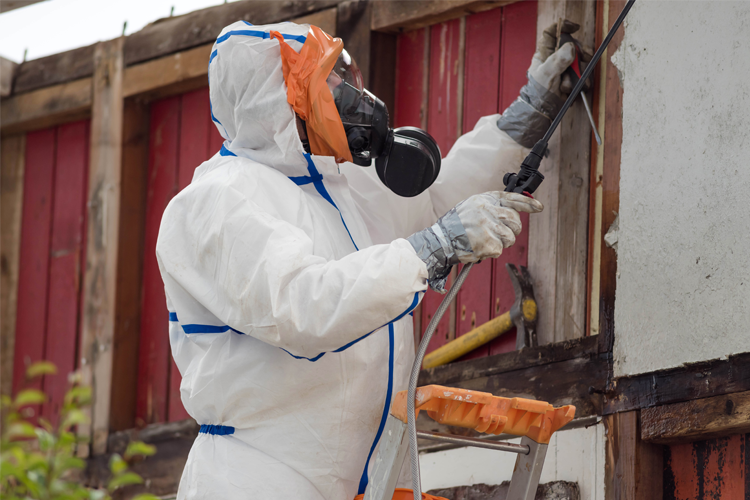 man in protective clothing