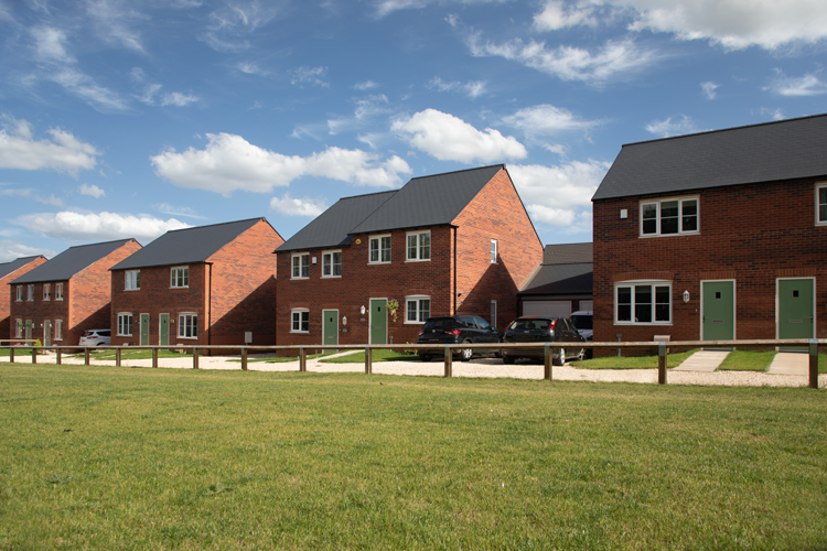 row of new houses